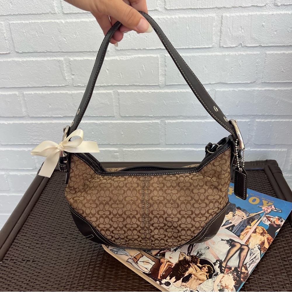 Y2K Coach Signature Soho Canvas Mini Purse 🤎